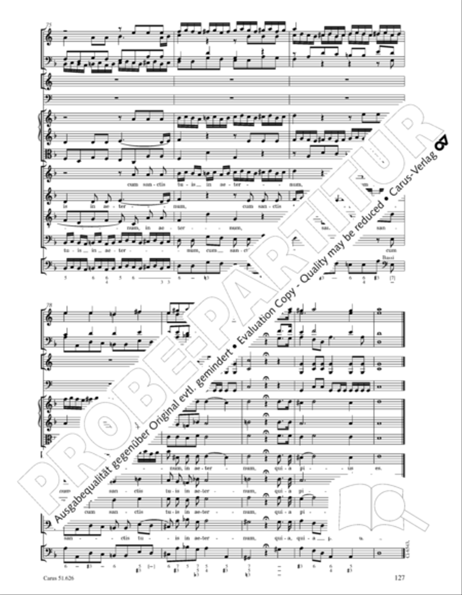 Missa longa in C major (Missa longa in C) 4-Part scores gallery preview page 139