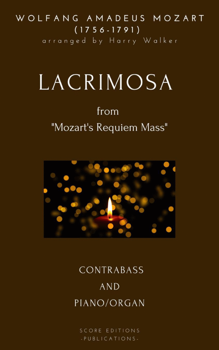 Lacrimosa - Mozart (for Contrabass and Piano/Organ) Double Bass scores gallery preview page 1