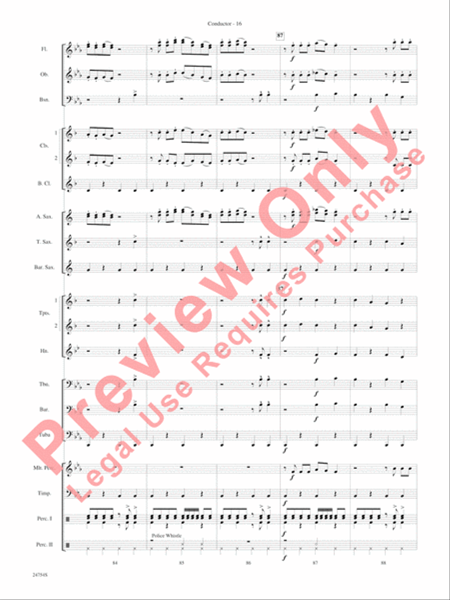 Selections from The Star Wars Saga Concert Band scores gallery preview page 19
