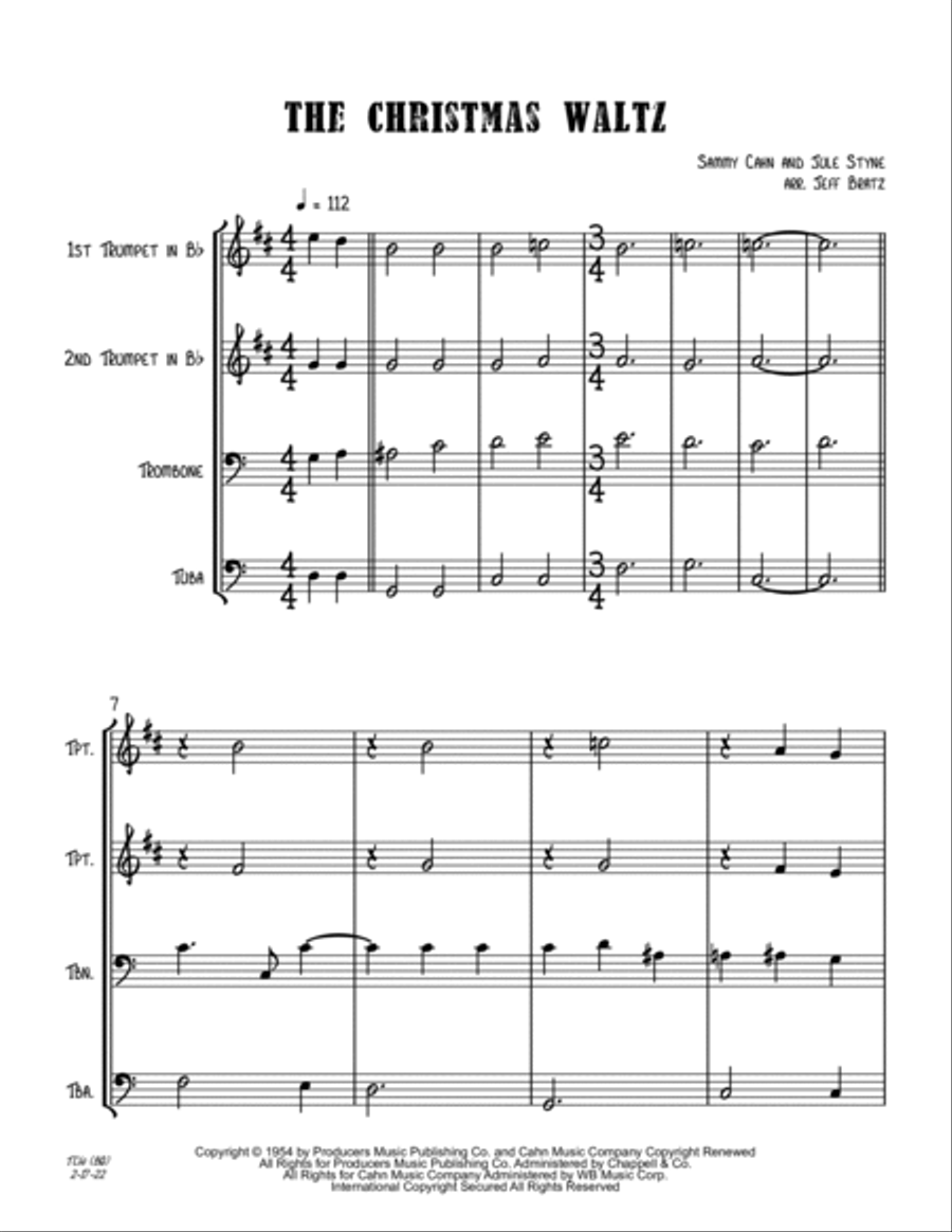 The Christmas Waltz Trombone scores gallery preview page 2