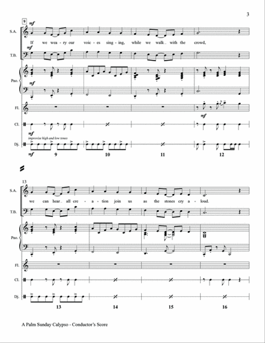 A Palm Sunday Calypso Piano Accompaniment scores gallery preview page 3