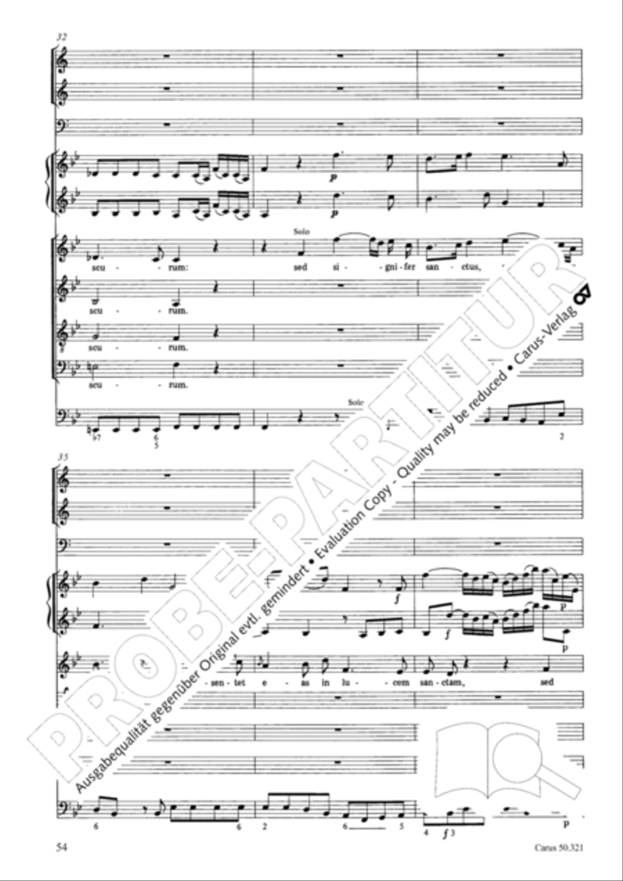 Requiem in C minor 4-Part scores gallery preview page 60