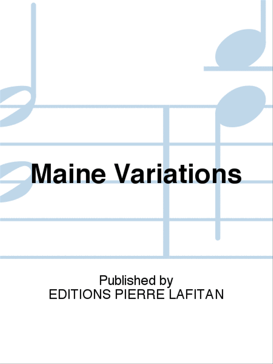 Maine Variations Clarinet Solo scores gallery preview page 1