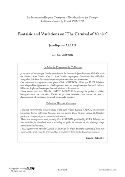 Fantaisie and Variations on "The Carnival Of Venice" image number null