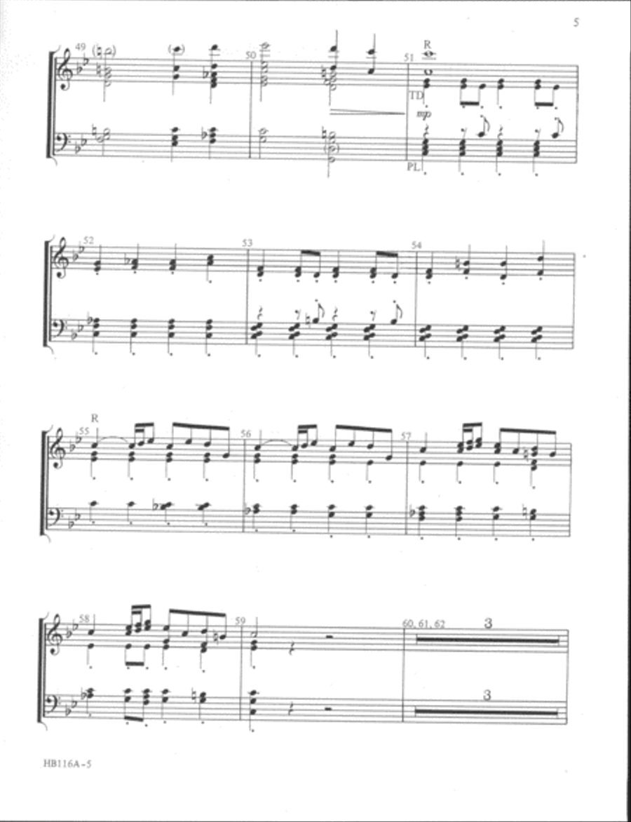 Sheep May Safely Graze - handbell part Handbell Choir scores gallery preview page 5