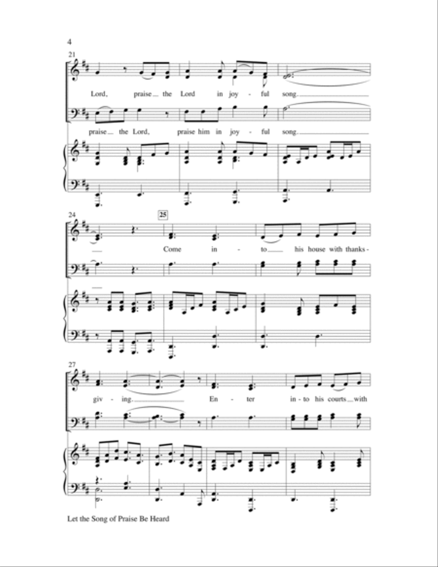 Let the Song of Praise Be Heard Choir scores gallery preview page 4