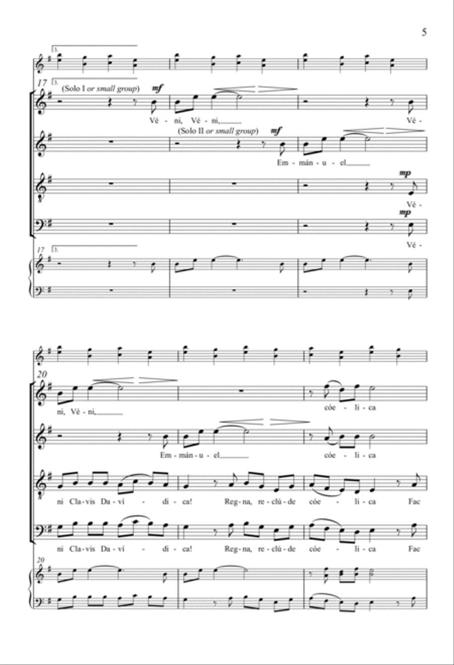Veni, Veni Emmanuel Veni, Veni Emmanuel 4-Part scores gallery preview page 4