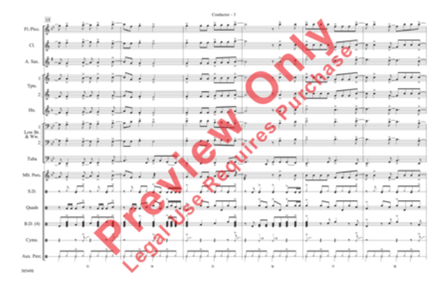 Cheeseburger in Paradise Marching Band scores gallery preview page 4