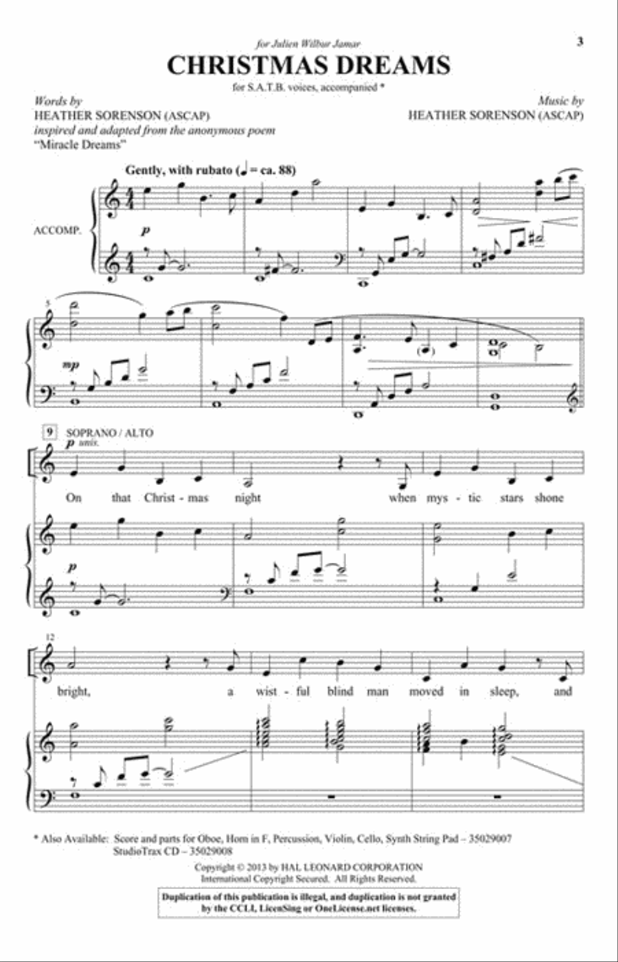 Christmas Dreams Christmas Dreams Set of Parts scores gallery preview page 2