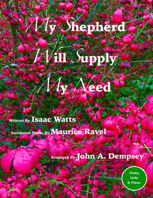 Book cover for My Shepherd Will Supply My Need (Psalm 23): Piano Trio for Violin, Cello and Piano