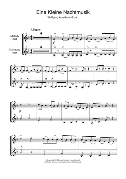 Allegro from Eine Kleine Nachtmusik K525