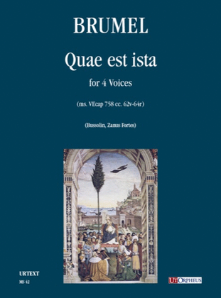 Book cover for Quae est ista (ms. VEcap 758 cc. 62v-64r) for 4 Voices