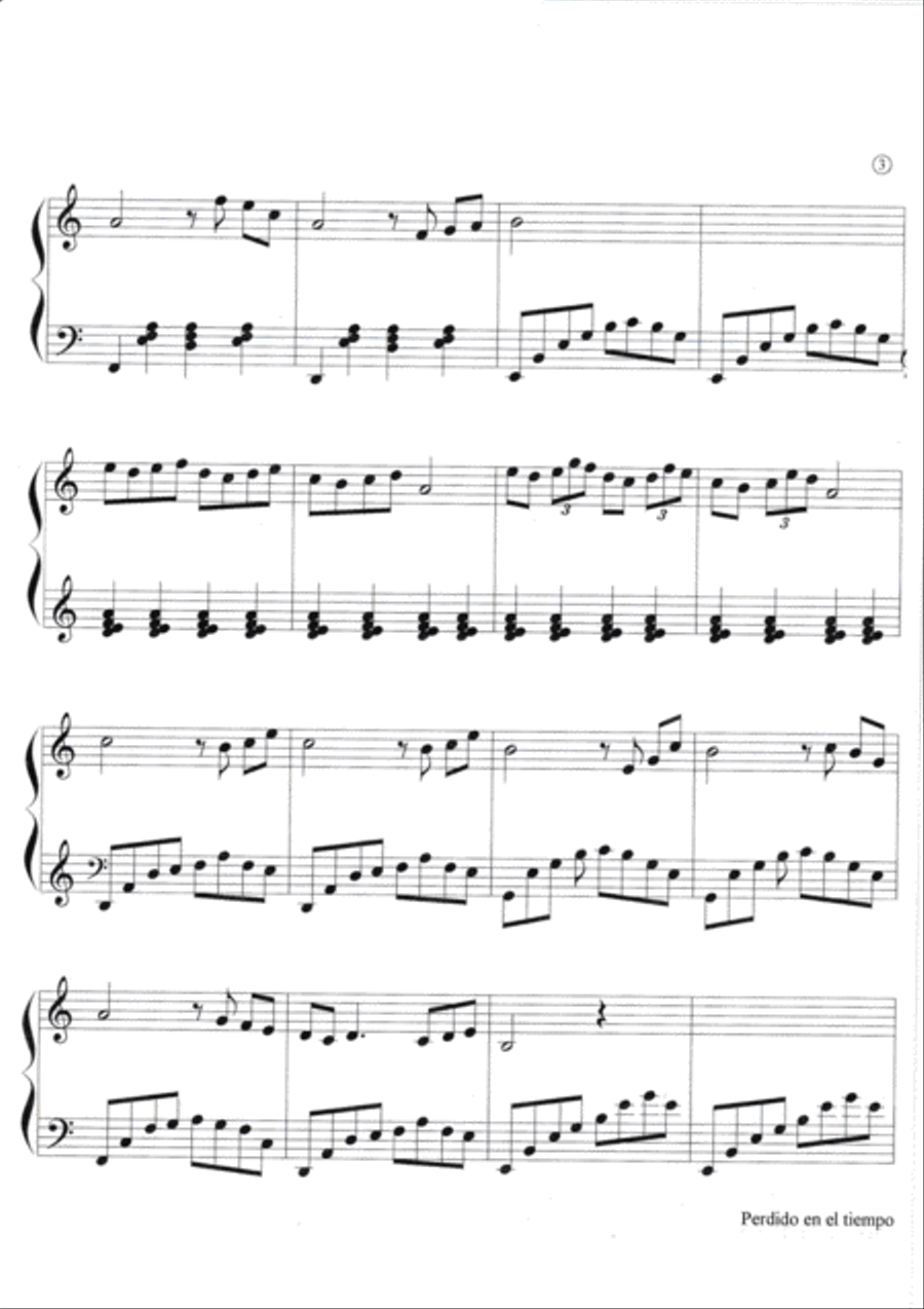Perdido en el Tiempo Piano Solo scores gallery preview page 4