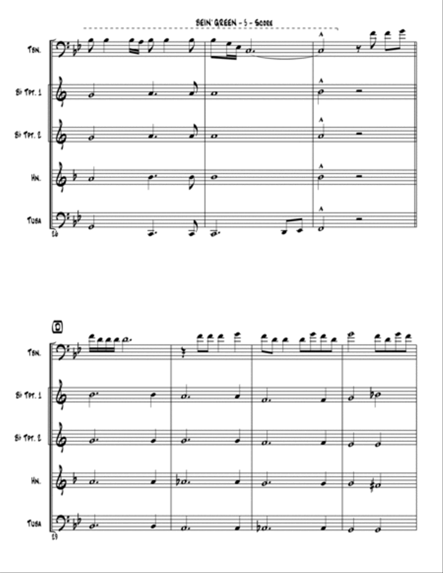 Bein' Green Brass Ensemble scores gallery preview page 6
