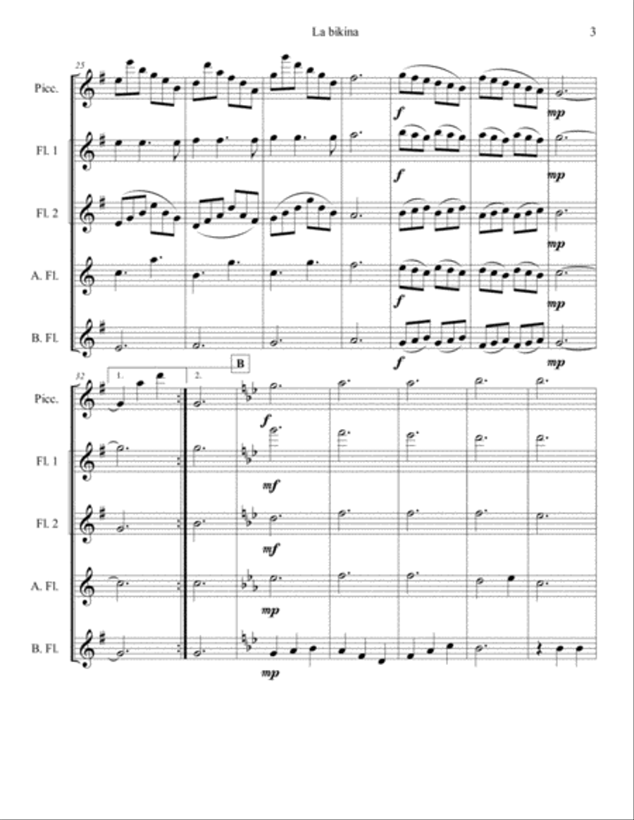 La Bikina Small Ensemble scores gallery preview page 3