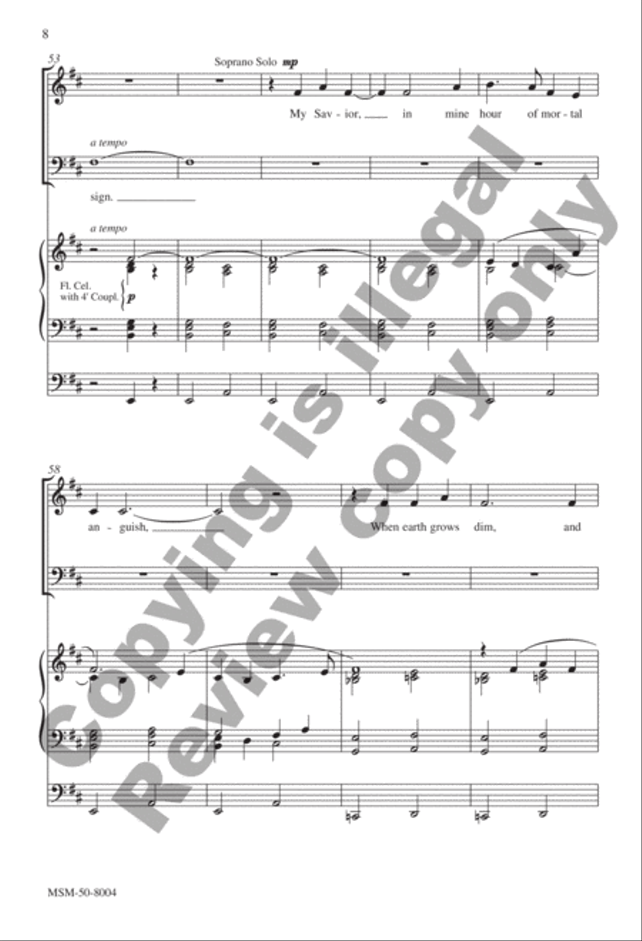 And Now, Beloved Lord, Thy Soul Resigning 4-Part scores gallery preview page 8