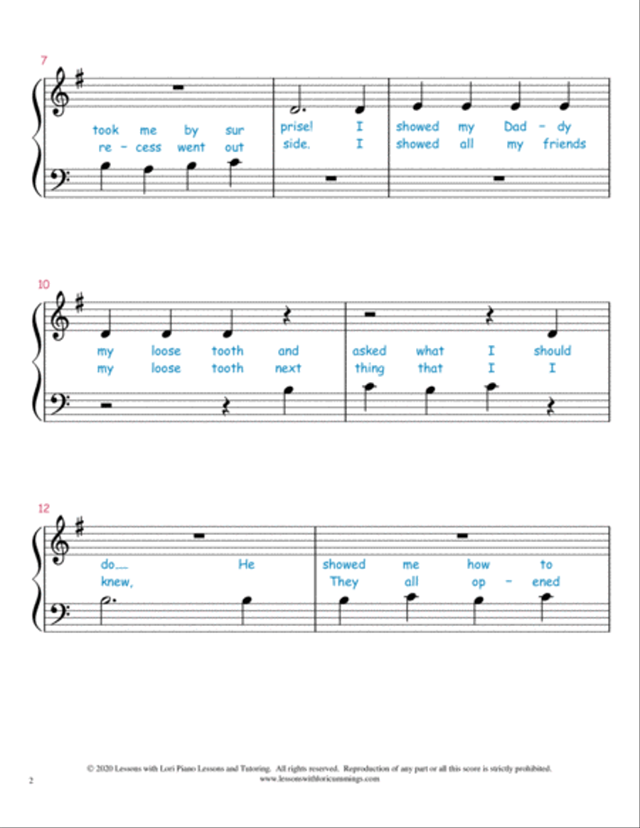 The Wiggly Tooth Piano Method scores gallery preview page 3