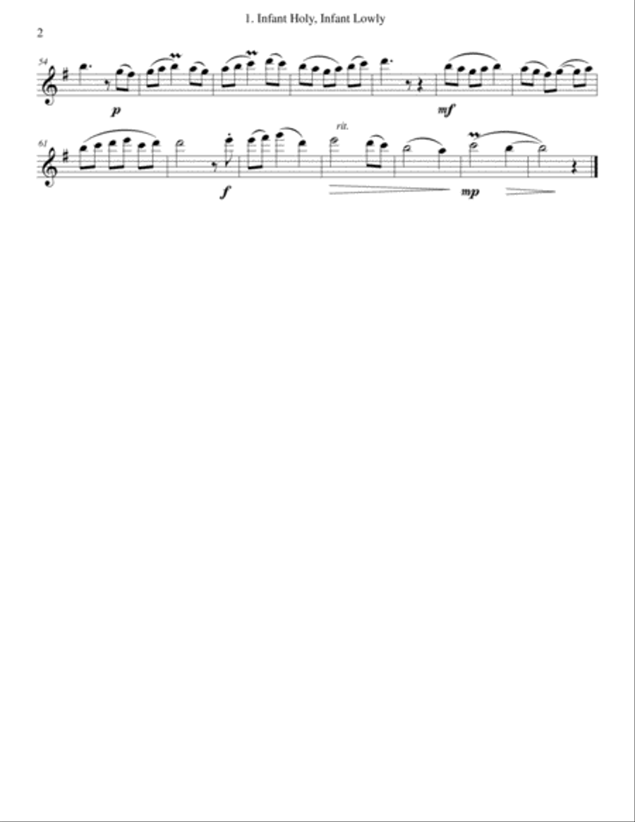 12 Flute duos based on traditional Christmas music Flute Duet scores gallery preview page 5