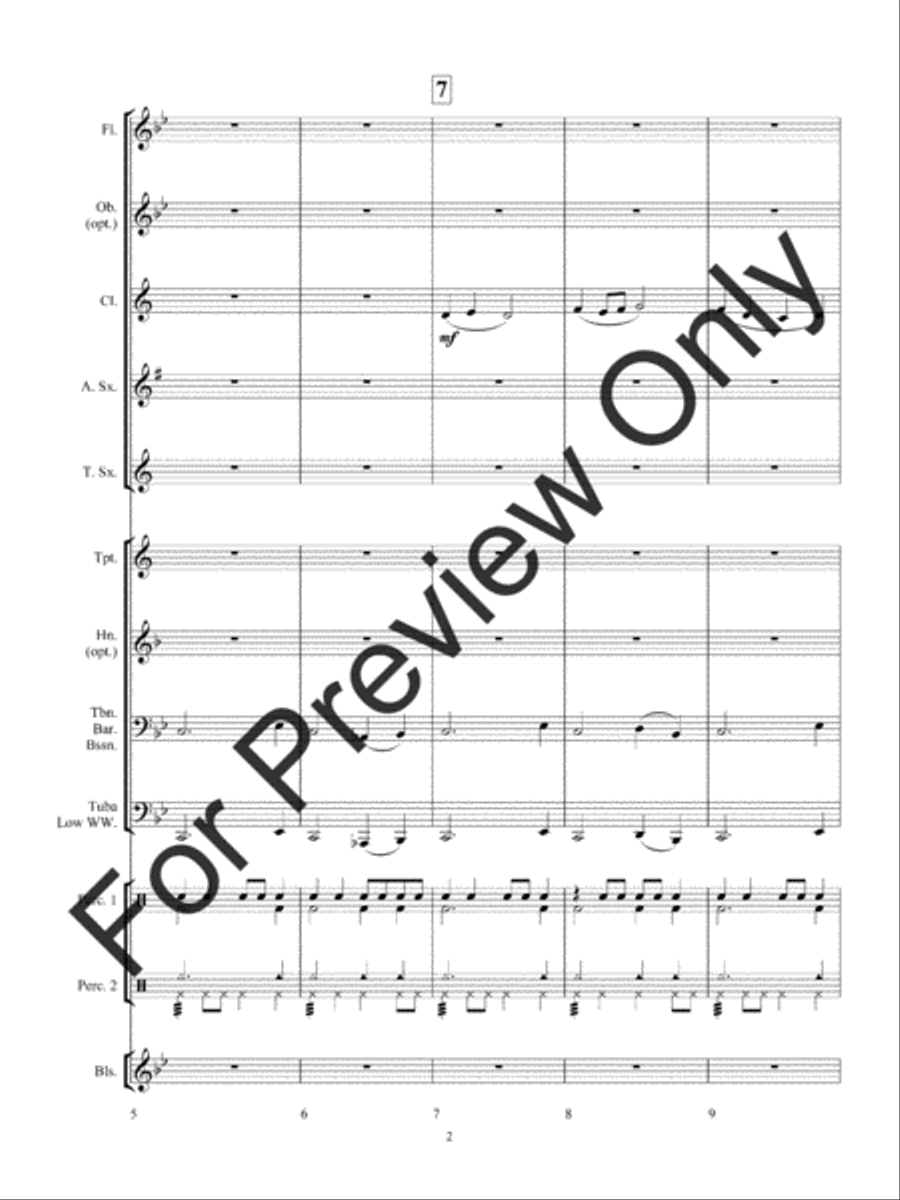 Chase Through The Midnight Forest Concert Band scores gallery preview page 5