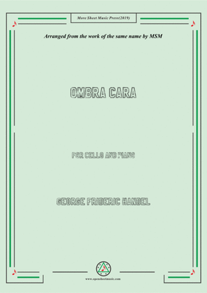 Book cover for Handel-Ombra cara,for Cello and Piano
