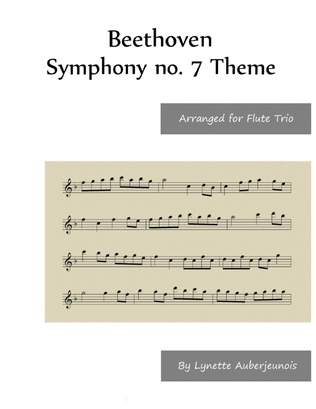 Book cover for Symphony no. 7 Theme - Flute Trio