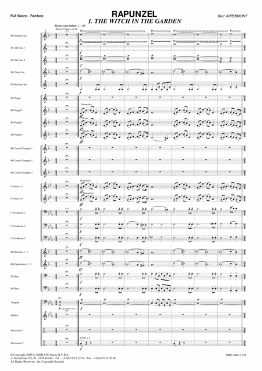 Rapunzel Fanfare Band scores gallery preview page 2
