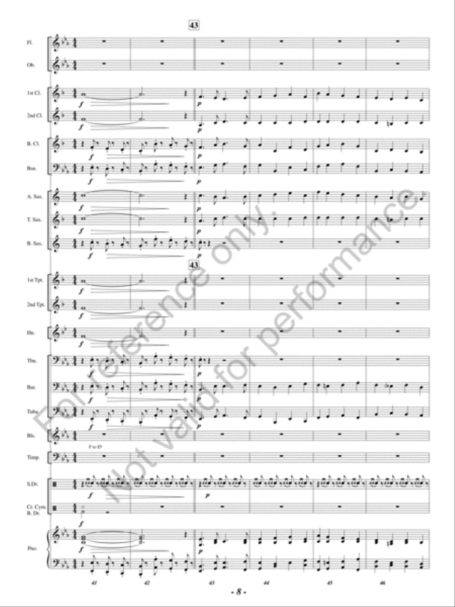 From Wales To Harlech Concert Band scores gallery preview page 9