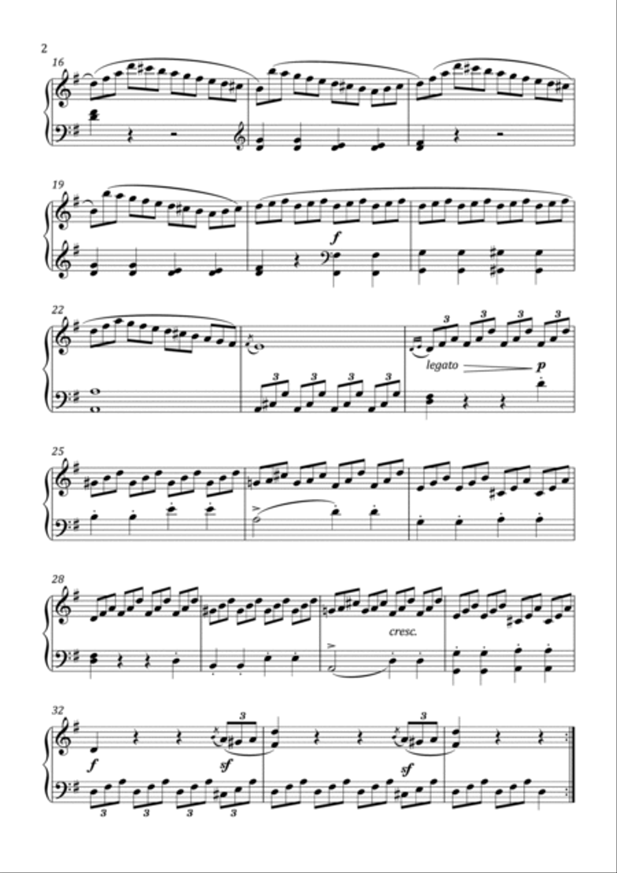 Clementi - Sonatina No.5 in G Major - Intermediate Piano Method scores gallery preview page 3