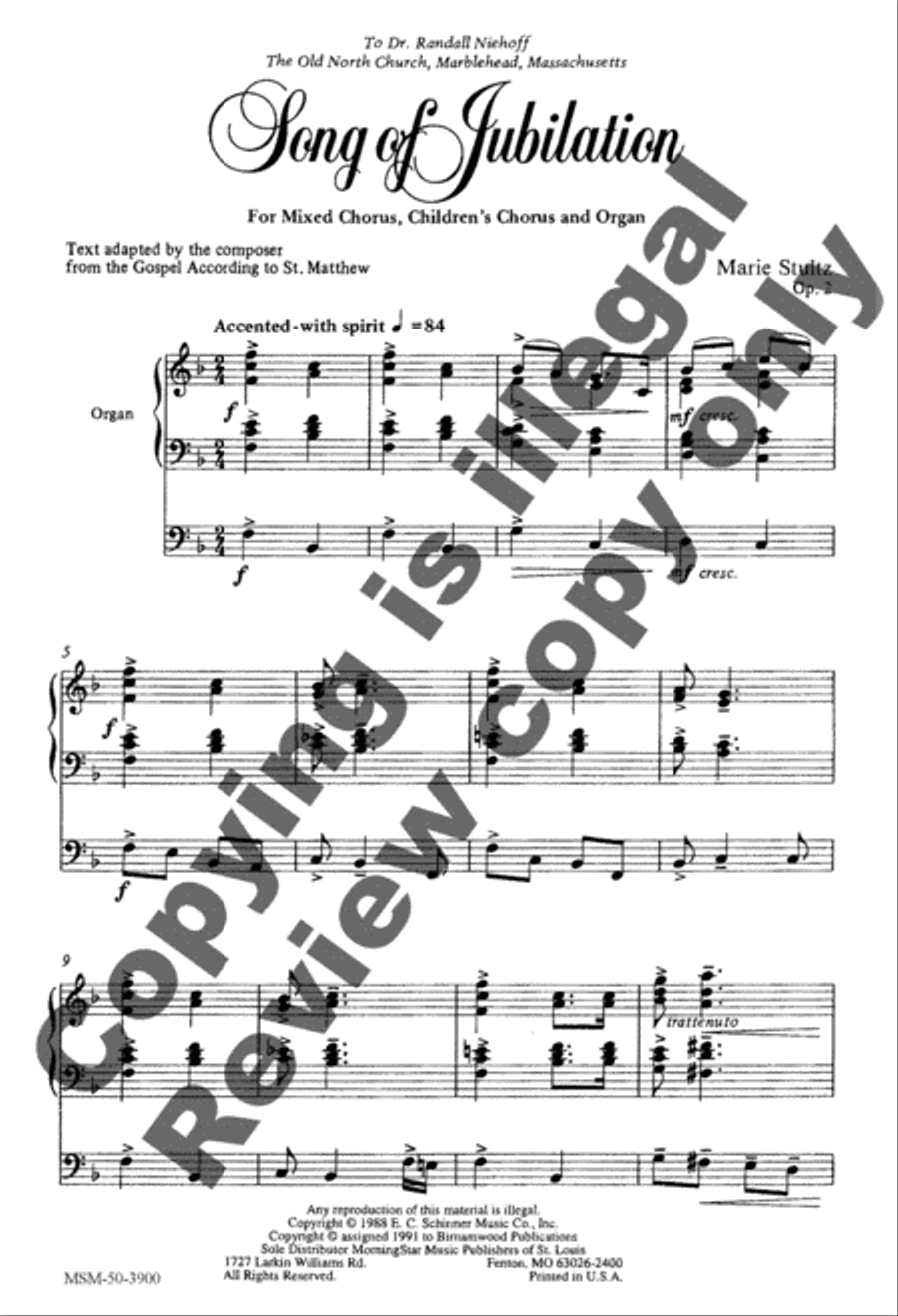 Song of Jubilation Divisi scores gallery preview page 2