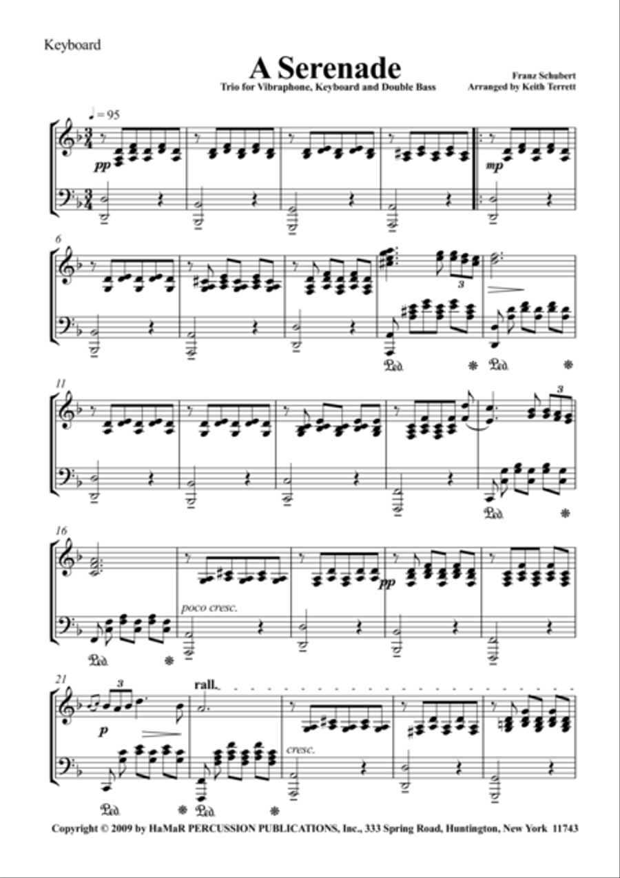 A Serenade Double Bass scores gallery preview page 1