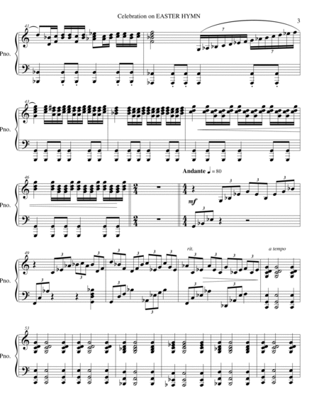 Celebration on EASTER HYMN (piano score)