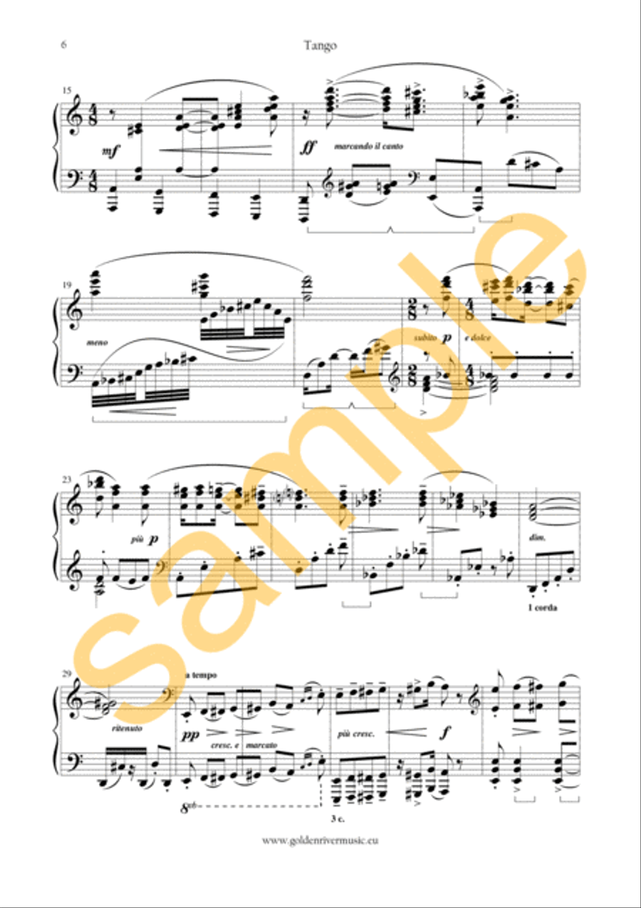 Tango Piano Solo scores gallery preview page 4