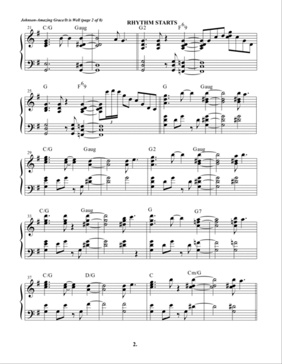 Amazing Grace/It is Well With my Soul Sacred scores gallery preview page 2