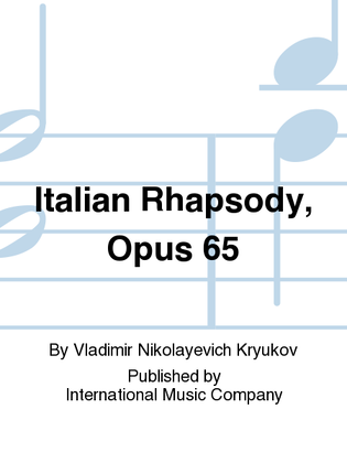 Book cover for Italian Rhapsody, Opus 65