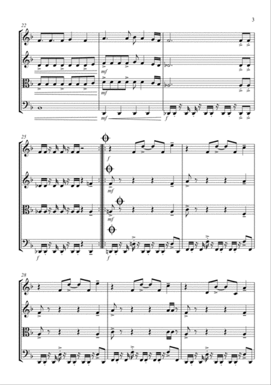 Enjoy The Silence Enjoy The Silence String Quartet scores gallery preview page 3