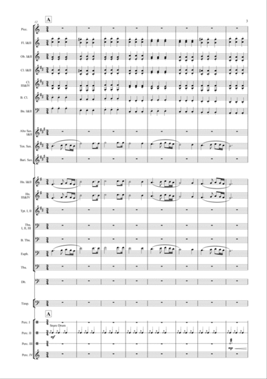 JOYFUL VICTORY for Symphonic Band Concert Band scores gallery preview page 3