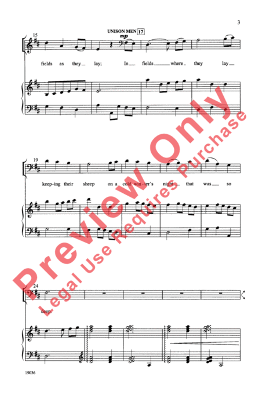 Minuet Noel Minuet Noel 4-Part scores gallery preview page 3