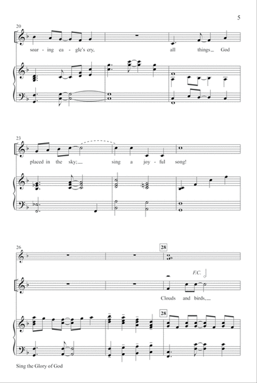 Sing the Glory of God Sing the Glory of God Unison Choir scores gallery preview page 4