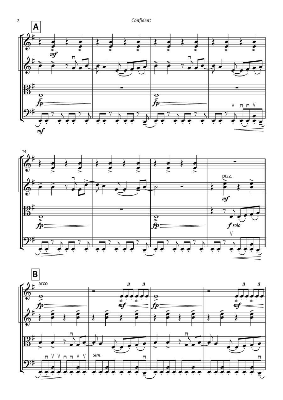 Confident String Quartet scores gallery preview page 2