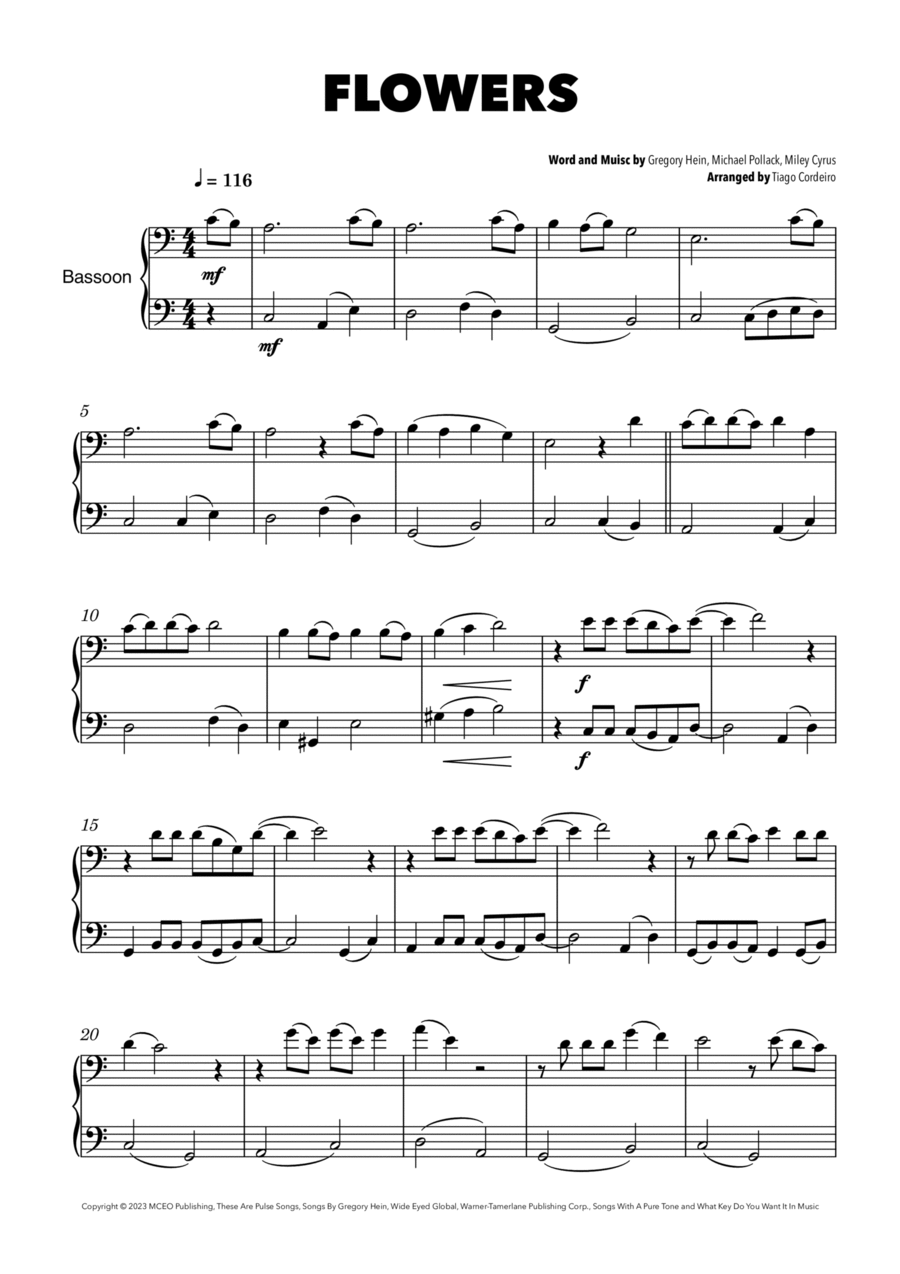 Flowers Woodwind Duet scores gallery preview page 1
