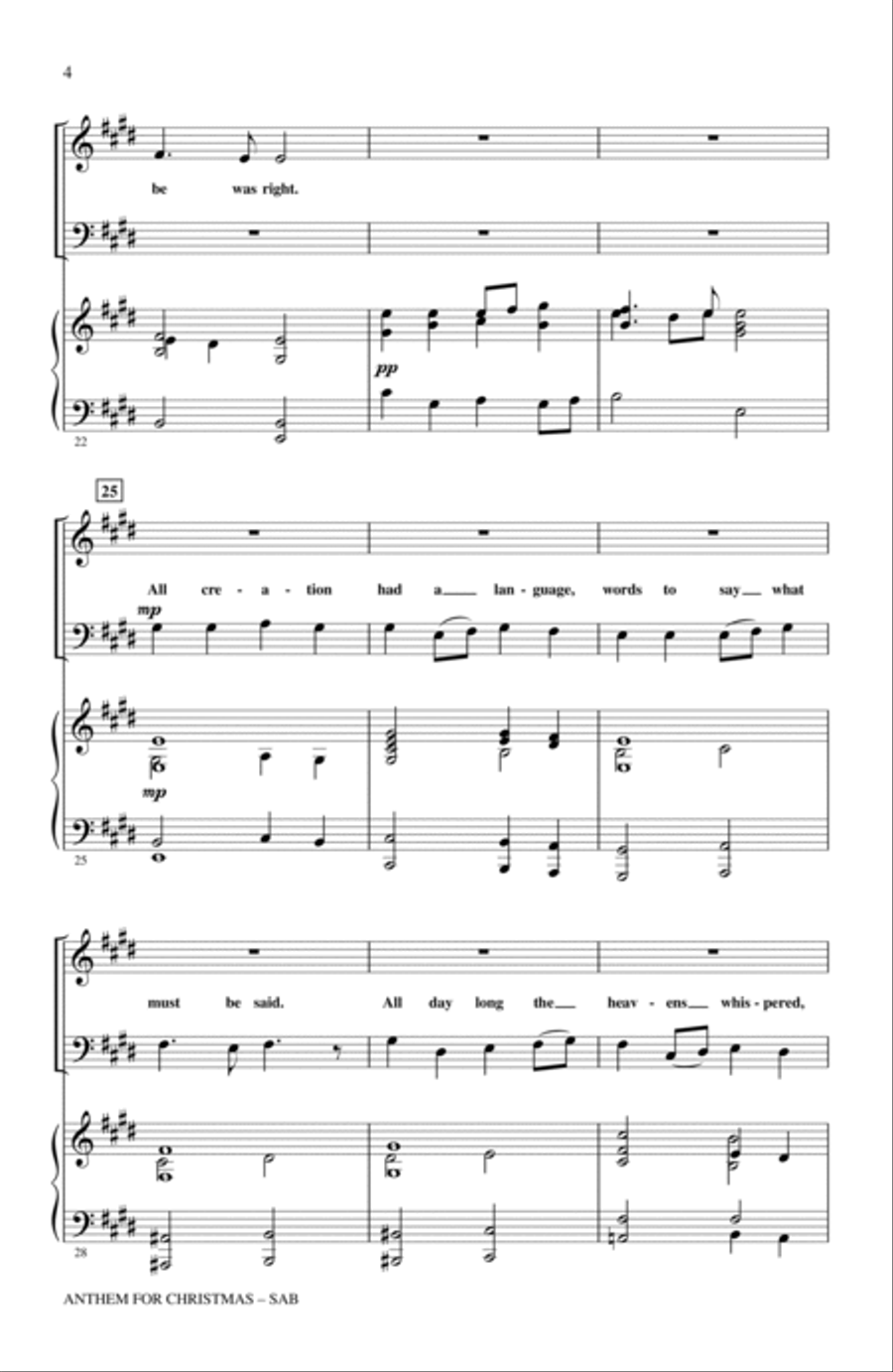Anthem For Christmas 3-Part scores gallery preview page 3