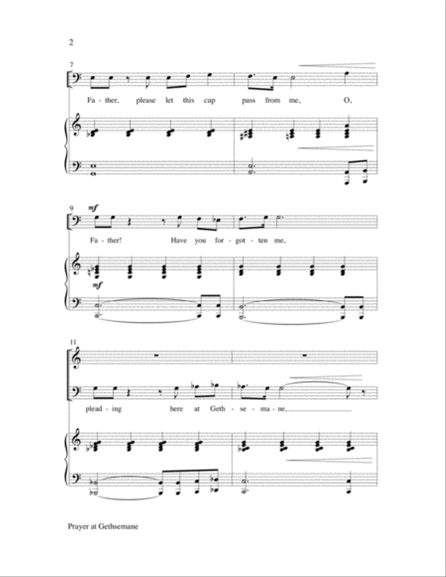 Prayer At Gethsemane Prayer At Gethsemane Choir scores gallery preview page 2