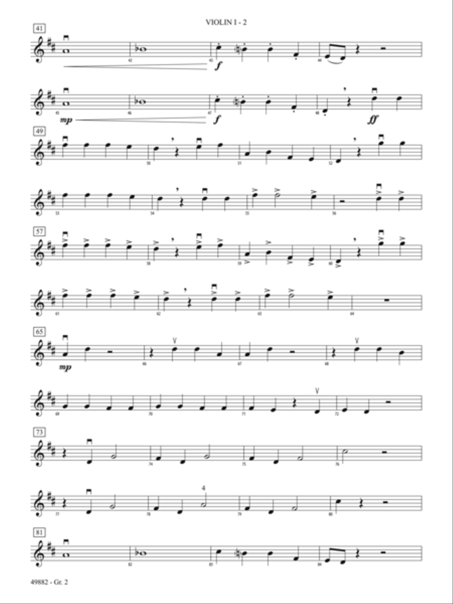 High Hopes: Violin 1 - Grade 2 String Orchestra scores gallery preview page 2