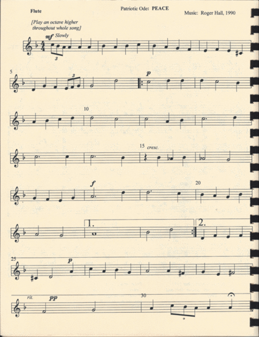 PEACE - A Patriotic Song PEACE - A Patriotic Song 4-Part scores gallery preview page 1