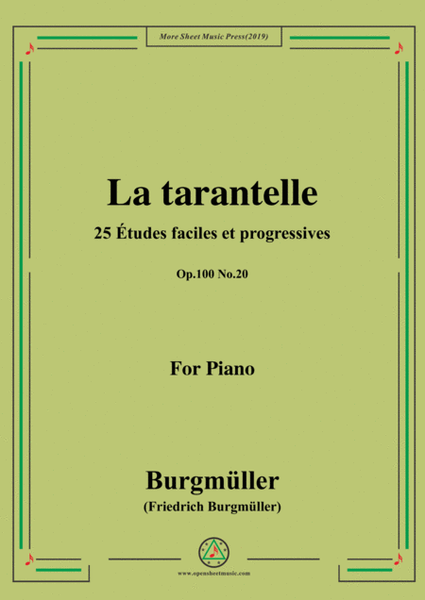 Burgmüller-25 Études faciles et progressives, Op.100 No.20,La tarantelle image number null