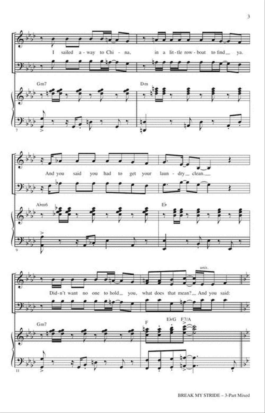 Break My Stride 3-Part scores gallery preview page 4