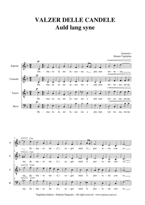 AULD LANG SYNE - Italian Lyrics (Valzer delle candele) _ Arr. dor SATB Choir