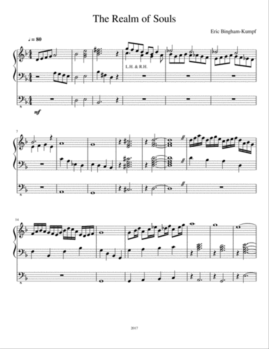 The Realm of Souls The Realm of Souls Organ Solo scores gallery preview page 1