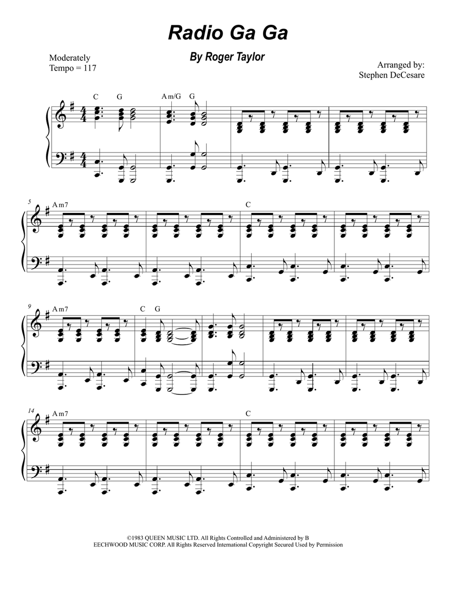 Radio Ga Ga Woodwind Duet scores gallery preview page 6