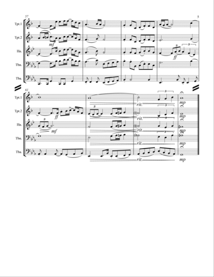 We've Only Just Begun Brass Ensemble scores gallery preview page 6
